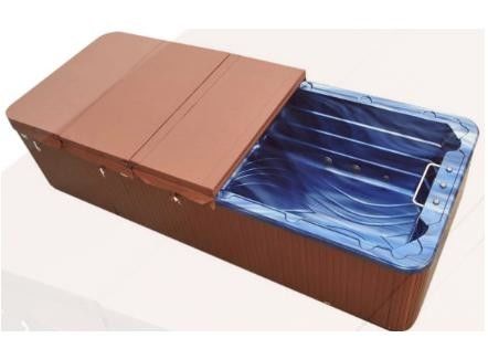 Lockable Swim Spa Covers Folded Hot Tub And Spa Covers Light Brown Color