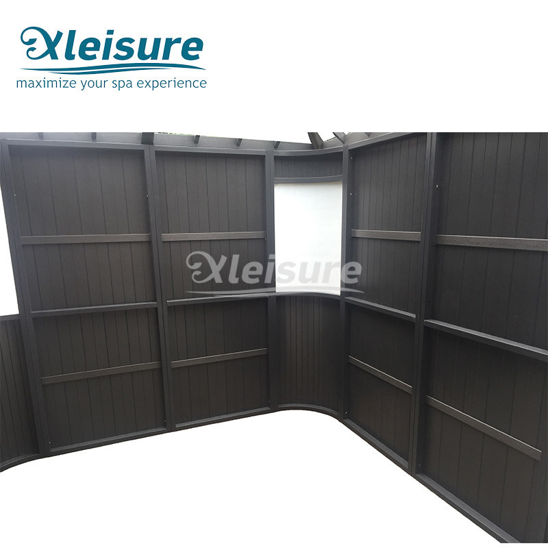 Stylish Enclosed Hot Tub Gazebo , Hot Tub Shelters Gazebo 2.4m × 2.4m ×