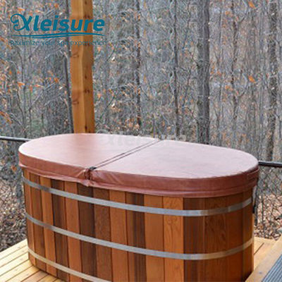 2 Person Wooden Hot Tub Cover Indoor Insulation Hot Tub Spa Cover Oval Shape