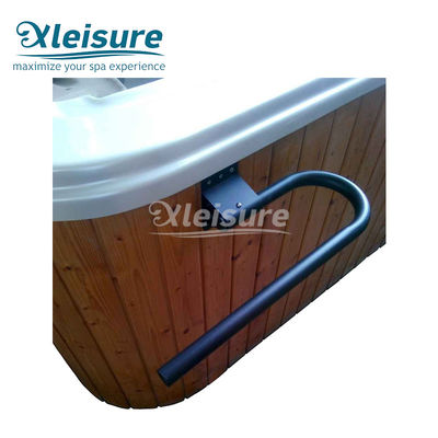 Rustproof Spa Tub Accessories Black Spa Safety Handrail Stainless Steel Hardware