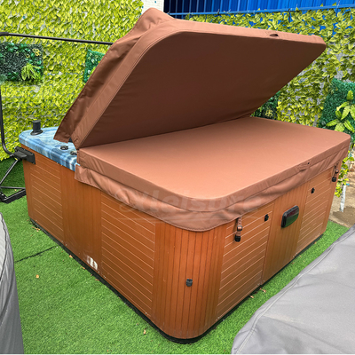 Square reddish brown Spa Hot Tub Cover The Essential Protection for Your Tubs