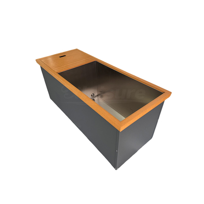 Customized Logo Rectangular Stainless Steel Wood Spa Massage Tub Portable Ice Bath Tub for Athlete Cold Whirlpool Bathtubs