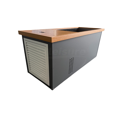Customized Logo Rectangular Stainless Steel Wood Spa Massage Tub Portable Ice Bath Tub for Athlete Cold Whirlpool Bathtubs