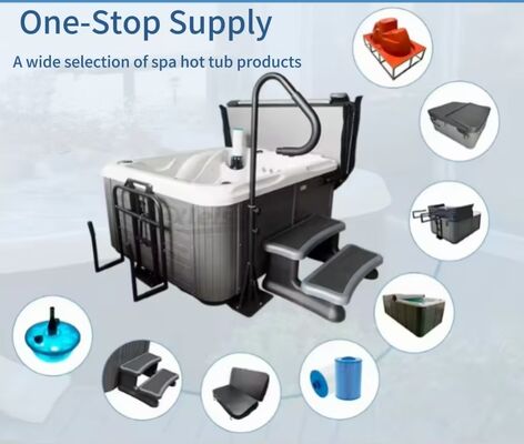 European Style Outdoor Roll-up Spa Cover One-piece Design Portable Swimming Pool Cover with Eco-Friendly Oxford Cloth Material