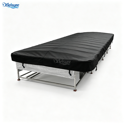 ODM Rectangular Bathtub Roll Cover PU Leather Waterproof Thermal Insulation Folding Spa Hot Tub Dust Cover