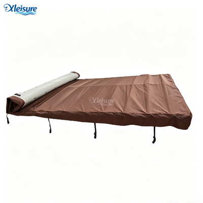 Wholesale Rolling Swim Spa Cover Customized Anti-UV Waterproof Thermal Roll-up Swim Spa Hot Tub Cover for Outdoor Use OEM