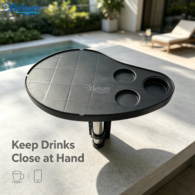 Cabinet-Mount Spa Hot Tub Table Spa Caddy, Adjustable Waterproof Hot Tub Side Table, Outdoor Spa Accessories for Bathtub Pool