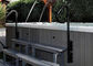 Black Hot Tub Safety Handrail, Aluminum Spa Side Accessories Cabinet-mount Installation