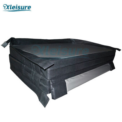 Specialist Rounded-corners Graphite Square Spa Insulation Cover Vinyl Hot Tub Spa Covers For Indoor Or Outdoor